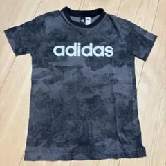 adidas ブラックカモフラージュ Tシャツ 140