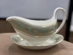 美品　ウェッジウッド　コロンビア　セージグリーン　カレー　グレービーボート