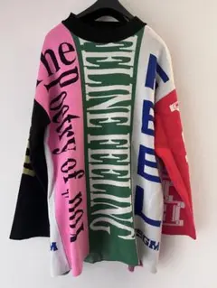 MSGM オシャレ セーター ロゴ タイポグラフィ 素敵 個性的 目立つ 上級者