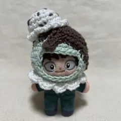 ぬい服 ほわぬい 8cmぬい ２段アイスの被り物 チョコミント チョコチップ