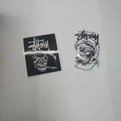Stussy スカルデザイン ステッカー 2枚セット