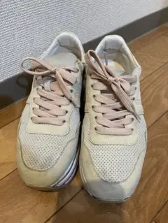 ホーガン　ベージュ　スニーカー Hロゴ付き