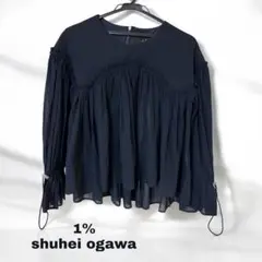 1% SHUHEI OGAWA トップス　ブラウス　ネイビー　紺色