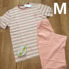 レディース　パジャマ　M ピンク　天竺素材　上下　半袖　新品
