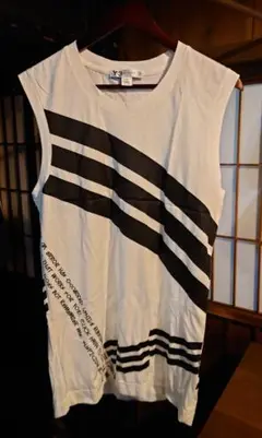 Y-3 ノースリーブ 　白/黒　未使用　S