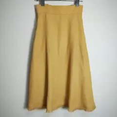 Liala×PG リアラ pg スカート ロング丈 フリンジ イエロー Sサイズ