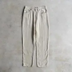 90s ラルフローレン 高級 リネン パンツ 6 スラックス USA