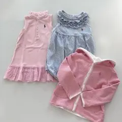ラルフローレン　ロンパース　ワンピース　３点まとめ売り　75