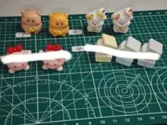 ミニチュア動物とスイーツセット