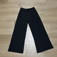 UNIQLO レディース プリーツストレートパンツ Mサイズ ブラック
