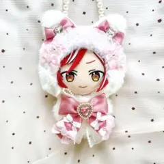 新衣装　16センチ　ぬい服　着ぐるみ　ピンク　ねこ　白　ロリータ　あんスタ