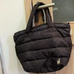 ルートート ブラックヒョウ柄トートバッグ