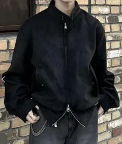 【Chikashitsu +】retro suede jacket ブラック
