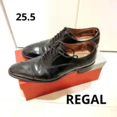 【REGAL】315R BD ブラックストレートチップ　25.5cm