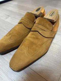 SANTONI スウェード サントーニ　茶色　ブラウン　ローファー　サイズ6
