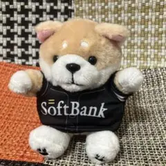 SoftBank Hawks ロゴ　ぬいぐるみ　柴犬 ボールチェーン付き