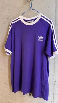 adidas 紫色 半袖Tシャツ XL オリジナルス　アディダス　状態良好