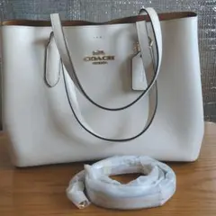 【新品】COACH コーチ トートバッグ ショルダーバッグ チョーク