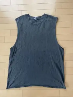 LOS ANGELES APPAREL ダークグレー ノースリーブ　XL
