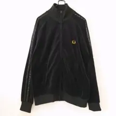FRED PERRY トラックジャケット ジャージ ベロア 刺繍ロゴ 2ライン