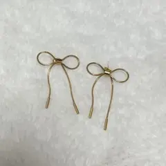 ebine エビネ Ribbon Chain Pierce リボンチェーンピアス