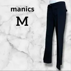 manics マニックス　スリムフィットパンツ 黒　ブラック　M