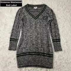 ☆美品☆ Vivienne Westwood ニットワンピース ワッペン グレー
