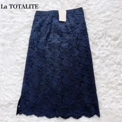 【新品】La TOTALITE パイピング レース タイトスカート 花柄 38