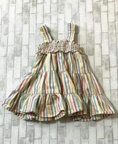 baby GAP ストライプ フリルワンピース 18-24ヶ月
