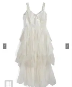 【美品】GRL グレイル チュールフリルイレヘムキャミワンピース[tw1197]