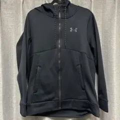 UNDER ARMOUR ブラック フルジッパー パーカー LG