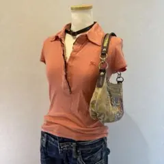 Burberry archive pinkfrillpoloshirt姫ギャル