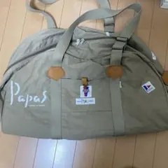 パパス　PAPAS　ナイロンボストンバッグ　鞄　沢山のワッペン付き　モスグリーン 2025年最新】PAPAS ボストンバッグ・旅行用バッグの人気アイテム