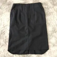 美品✨【marant】紺 タイトスカート 前ポケット付き (M) 裏地付き