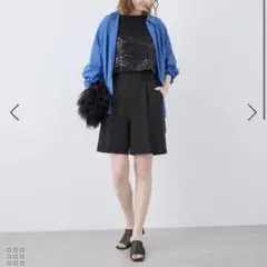 ロペピクニック ハーフタックパンツ 38 黒 ブラック