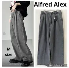 【新品タグ付】AlfredAlex オーバーサイズ デニムワイドパンツ
