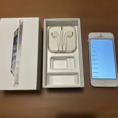 【箱・イヤホン付】iPhone 5 white 16GB シルバー