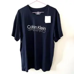 カルバンクライン CKロゴ Tシャツ L ネイビー