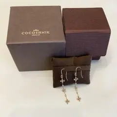 ココシュニック ハニーカットボール クロスモチーフ フックピアス K10