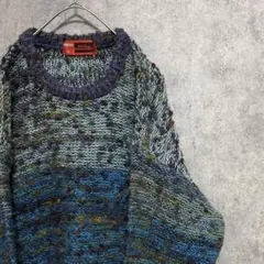 90S vintage ボンボン 個性派 ニット メンズ M 古着 奇抜