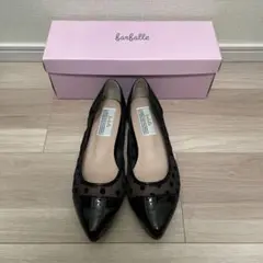 【新品・未使用】ファルファーレ チュールドット ポインテッドパンプス 39
