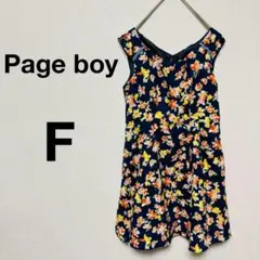 美品　Page boy ページボーイ　ノースリーブワンピース　 F 花柄　総柄