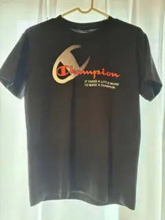 Champion 黒 Tシャツ 160 ロゴ入り