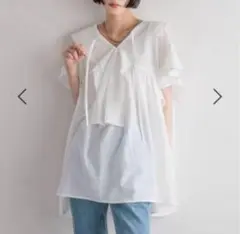 LOWRYSFARM ローリーズファーム　フリルチュニックブラウス