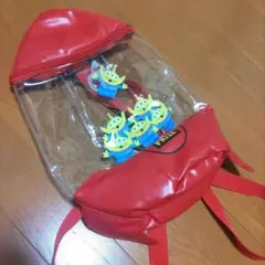 トイストーリー エイリアンイラスト付きロケット 透明リュック