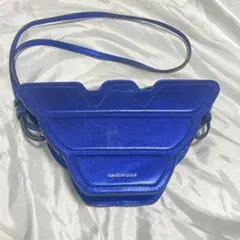 【稀少品】激レア エンポリオアルマーニ ショルダーバッグ イーグル型 ブルー