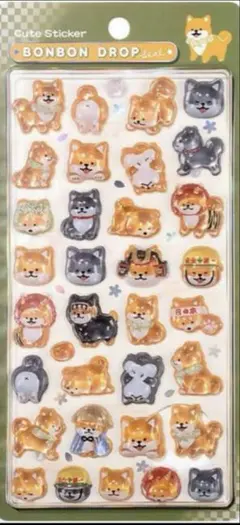 ボンボンドロップシール 柴犬