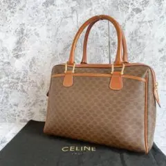 極美品 CELINE セリーヌ マカダム トリオンフ レザー ハンドバッグ
