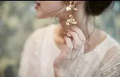 花モチーフイヤリング(ウエディング)