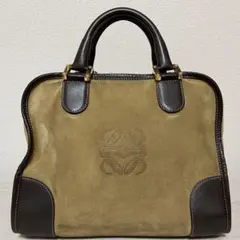 ★LOEWE ロエベ アマソナ32 ハンドバッグ スウェード/レザー